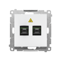 Gniazdo światłowodowe / optyczne podwójne SC/APC (moduł), Biały mat Simon 55 | TGS2.01/111 Kontakt Simon