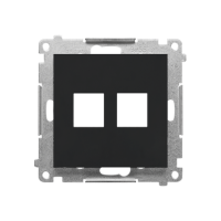 Pokrywa gniazd teleinformatycznych na Keystone płaska podwójna (moduł), Czarny mat Simon 55 | TKP2.01/149 Kontakt Simon