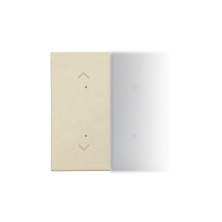 Klawisz połówkowy z piktogramem pojedynczej rolety do produktów, Szampański mat Simon 55 | TKE21/144 Kontakt Simon