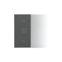 Klawisz połówkowy z piktogramem grupy rolet do produktów elektronicznych, Grafitowy mat Simon 55 | TKE23/116 Kontakt Simon