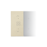 Klawisz połówkowy z piktogramem grupy rolet do produktów elektronicznych, Szampański mat Simon 55 | TKE23/144 Kontakt Simon