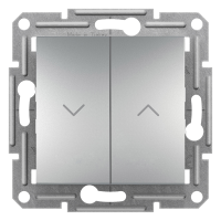 Przycisk żaluzjowy bez ramki 10AX250V aluminium, Asfora | EPH1300561 Schneider Electric