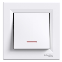 Przycisk z podświetleniem (śrub.) z ramką, biały Asfora | EPH1600321 Schneider Electric