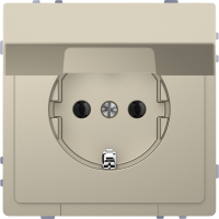 Gniazdko elektryczne SCHUKO with hng.lid, przesłona, screwl. term., sahara, System Design | MTN2310-6033 Schneider Electric