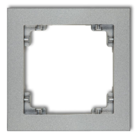 Ramka pojedyncza uniwersalna p/t 7DR-1, IP20, srebrny metalik, DECO | 7DR-1 Karlik Elektrotechnik