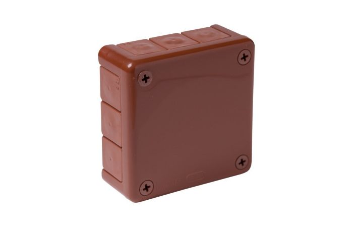 Puszka n/t 98x98x42mm IP55 12-wl dł.gum. brąz, VP-41 | 041-02 Viplast