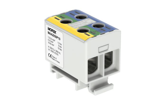 Zacisk uniwersalny, złączka OTL-PEN50 żółta/zielona/niebieska, 2xAl/Cu 1,5-50mm2 1000V, MAA2050P10 | MAA2050P10 Morek