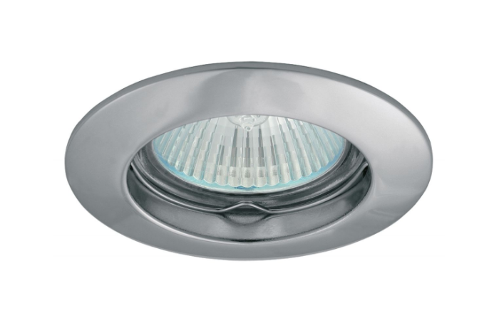 Oprawka halogenowa oczko aluminiowe okrągłe stałe mat chrom AXEL 5514 PO16P-CM bez gniazda | FF002176.0 Faroform