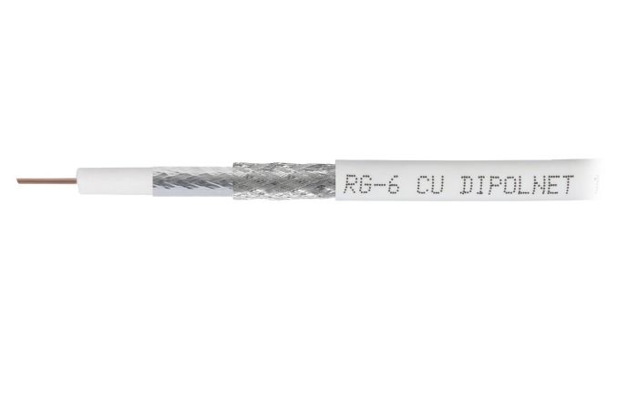 Przewód koncentryczny RG 6U 1,0/4,8 DIPOLNET 75 Ohm E1230_200 KRĄŻEK | E1230_200 Dipol