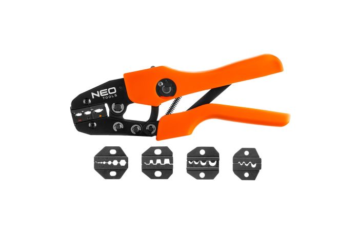 Szczypce do zaciskania końcówek zestaw 5 szczęk NEO | 01-537 NEO TOOLS
