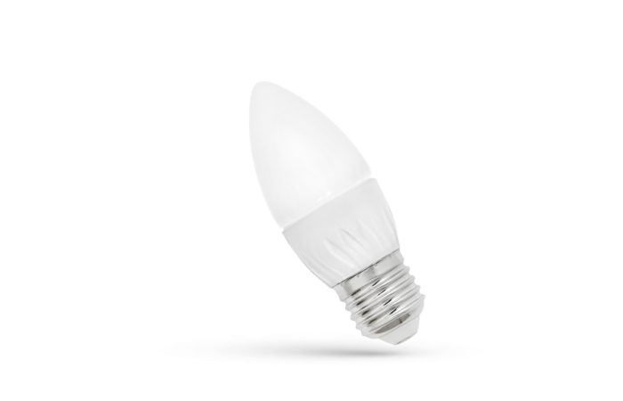 Lampa LED świecowa E-27 230V 4W CW Spectrum | WOJ+13037 Wojnarowscy