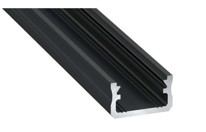 Profil A nawierzchniowy 2m czarny anodowany AL-PROFIL A 9,3x16mm | 10-0012-20 LED Labs