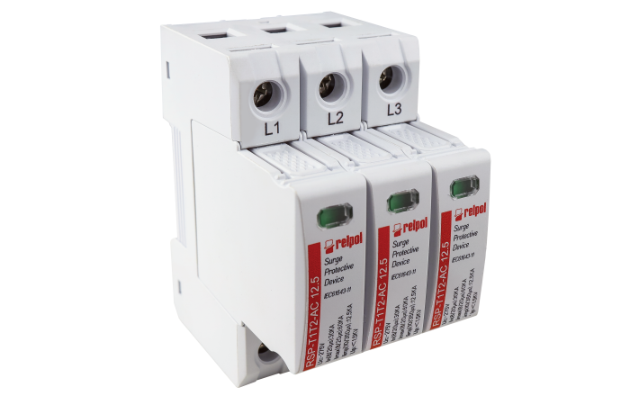 Ograniczniki do instalacji elektrycznych RSP-T1T2-AC 12.5/4P  | 2617122 Relpol