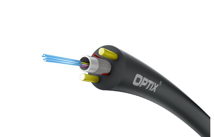 Kabel światłowodowy OPTIX GLASS Z-XOTKtcdDb 12J 12x9/125 ITU-T G.652D 1.0kN BĘBEN | Z-XOTKTCDD-G-12X652D Sdunnger