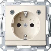 Gniazdo wtykowe Schuko, wyjście ośw. i LED, przesł., b.śrub., K, P, Sys M | MTN2304-0344 Schneider Electric
