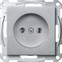 Gniazdo wtykowe bez uziemienia, zaciski śrubowe, aluminium, system M | MTN2001-0460 Schneider Electric