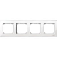 Ramka poczwórna M-Plan, biel polarna połysk, Merten | MTN515419 Schneider Electric