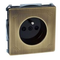 Gniazdo pojedyncze z/u 16A IP20 stal szlachetna, Merten | MTN2600-4143 Schneider Electric