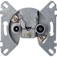 Mechanizm przelotowego gniazda antenowego 2 wyjścia R/TV+SAT, Merten | MTN466098 Schneider Electric