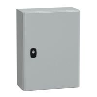 Obudowa wisząca Spacial S3D drzwi gładkie b/pł. mont 400x300x150 (WxSxG) IP66 IK10 RAL7035, Special | NSYS3D4315 Schneider Electric