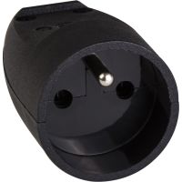 Gniazdo pojedyncze z/u przenośne 16A IP20 czarne S-131 | S13105 Schneider Electric