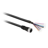 Złącze żeńskie M12 proste 8-pinowe 10m PUR | XZCP29P12L10 Telemecanique Sensors