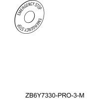 Etykieta do przycisku bezpieczeństwa Fi 45, żółta Harmony XB6 | ZB6Y7330 Schneider Electric