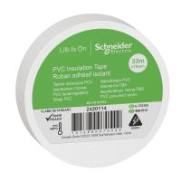 Taśma izolacyjna, szerokość 19mm, długość 33m biała, 2420114, Thorsman | 2420114 Schneider Electric