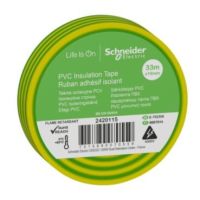 Taśma izolacyjna, szerokość 19mm, długość 33m żółto-zielona, Thorsman | 2420115 Schneider Electric