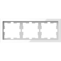 Ramka Merten D-Life  3-krotna, biel kryształowa | MTN4030-6520 Schneider Electric