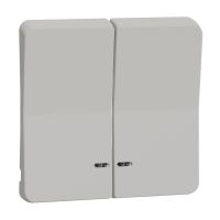 Klawisz podwójny z okienkiem biały, Mureva | MUR39205 Schneider Electric