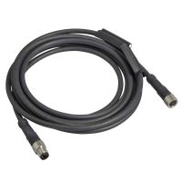 Kabel łączący OsiSense XZ proste męskie M8 3 piny kolankowe żeńskie M8 3 piny PUR 2m | XZCR2705037R2 TMSS France