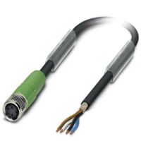 Kabel czujnika/urządzenia wykonawczego SAC-4P- 3,0-PUR/M 8FS SH, 4-pin, czarno-szary (3m) | 1521928 Phoenix Contact