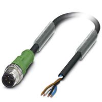 Kabel czujnika/urządzenia wykonawczego SAC-4P-M12MS/ 3,0-PUR, 4-pinowy, czarno-szary (3m) | 1668056 Phoenix Contact