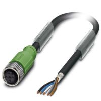 Kabel czujnika/urządzenia wykonawczego SAC-5P- 1,5-PUR/M12FS SH, 5-pinowy, czarno-szary (1,5m) | 1682935 Phoenix Contact