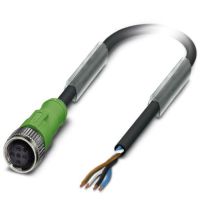 Kabel czujnika/urządzenia wykonawczego SAC-4P-10,0-PUR/M12FS, 4-pinowy, czarno-szary (10m) | 1683002 Phoenix Contact