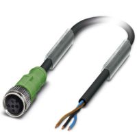 Kabel czujnika/urządzenia wykonawczego SAC-3P- 5,0-PUR/M12FS, 3-pin, czarno-szary (5m) | 1683510 Phoenix Contact