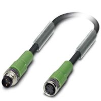 Kabel czujnika/urządzenia wykonawczego SAC-3P-M 8MS/ 5,0-PUR/M 8FS, 3-pin, czarno-szary (0,5m) | 1693319 Phoenix Contact
