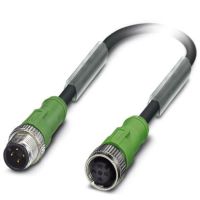 Kabel czujnika/urządzenia wykonawczego SAC-4P-M12MS/ 2,0-PUR/M12FS, 4-pinowy, czarno-szary (2m) | 1693571 Phoenix Contact