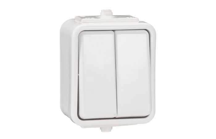 Łącznik hermetyczny n/t świecznikowy 10A IP44 biały, Cedar