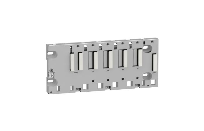Kaseta montażowa M340 4 sloty montaż na panelu płycie lub szynie DIN | BMXXBP0400 Schneider Electric