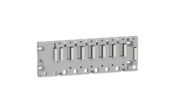 Kaseta montażowa M340 6 slotów montaż na panelu płycie lub szynie DIN | BMXXBP0600 Schneider Electric