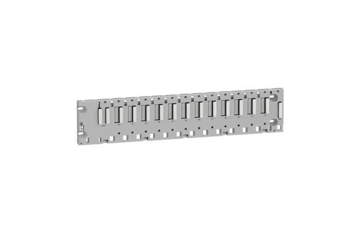 Kaseta montażowa M340 12 slotów montaż na panelu płycie lub szynie DIN | BMXXBP1200 Schneider Electric
