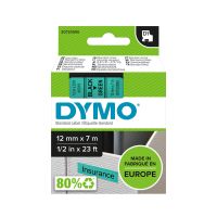 Taśma do drukarek DYMO D1-12mmx7m, czarny/zielony | S0720590 Newell