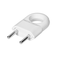 Wtyczka euro płaska 2P, z uchem, biały (zestaw 48szt) | OR-AE-13260/W/50 Orno