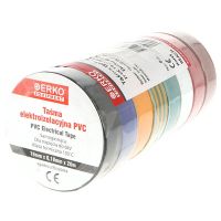 Taśma izolacyjna T PVC 19X20, multi color (opak 8szt) | TPVC_19-20-MULTI/1 Erko