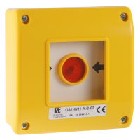 Przycisk zwalniany samoczynnie 2 tory rozwierne +LED sygn. 230VAC żółty | OA1-W01-A.G\02-230 Spamel