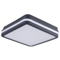 Plafon LED BENO 24-30W 2690/2940/2880lm 3000/3500/4000K IP65 CCT-L zm. barwy światła grafit kwadrat | 38779 Kanlux