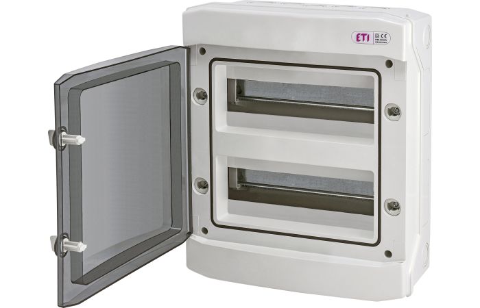 Rozdzielnica modułowa n/t 2x12 transparentna IP65 1500V DC PV/UV ECH-24PT-s DIDO | 001101067 Eti