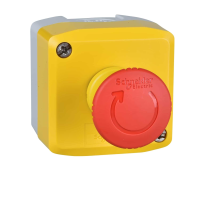 Stacja sterująca z czerwonym przyciskiem grzybkowym Fi-40mm żółta 1NC obrót, Harmony XAL | XALK178 Schneider Electric